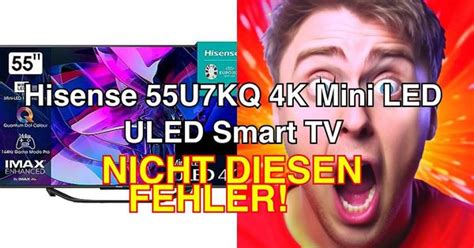 HISENSE 55U7KQ Mini LED TV 55 Zoll 4K SMART TV für 615,53€ (statt 699€)