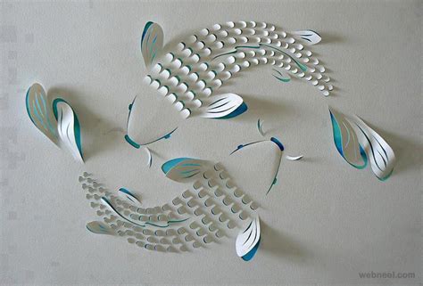 Fish Paper Cut Illustration