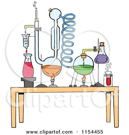 Cartoon of a Chemistry Set in a Science Lab - Royalty Free Vector ... | Chemistry set, Science ...