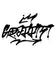 Graffiti style lettering text design Royalty Free Vector