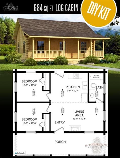 Tiny Log Cabin Kits - Easy DIY Project | Pre built cabins, Small log cabin, Log cabin floor plans