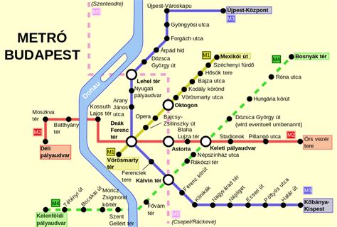 File:Budapest metro map.svg - 维基百科，自由的百科全书 | Budapest, Metro map ...