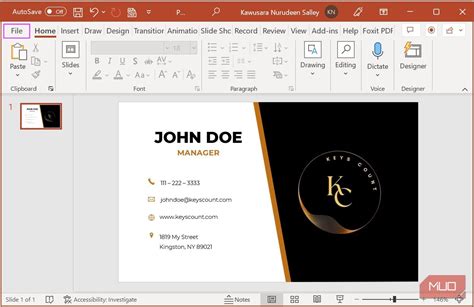 How to Design a Business Card in PowerPoint