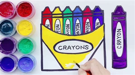 How to draw crayons | Crayon Drawing | Crayons - YouTube