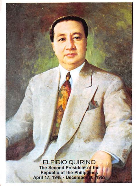 Elpidio Quirino Second President of the Republic of Philippines Non Postcard ... | Asia & Middle ...