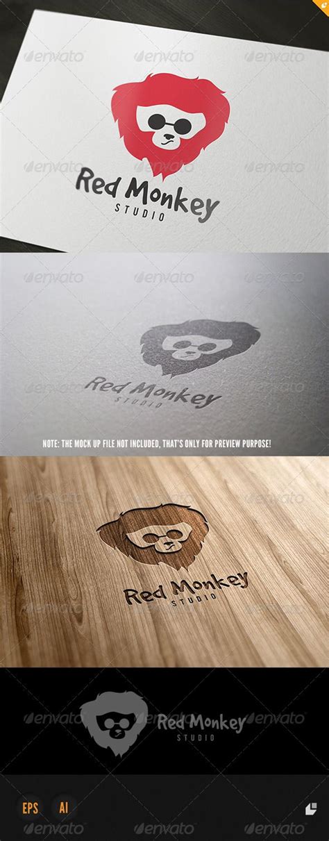 Red Monkey logo | Monkey logo, Logo design template, Monkey logo design