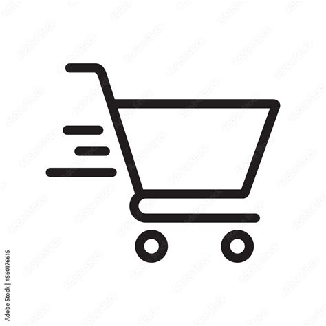 Shopping cart icon in line style. Shopping cart symbol. Shopping cart ...