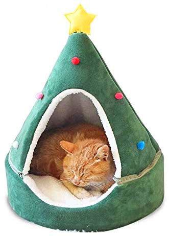 This Christmas Tree Cat Bed Is The Perfect Napping Spot For Your Pet ...