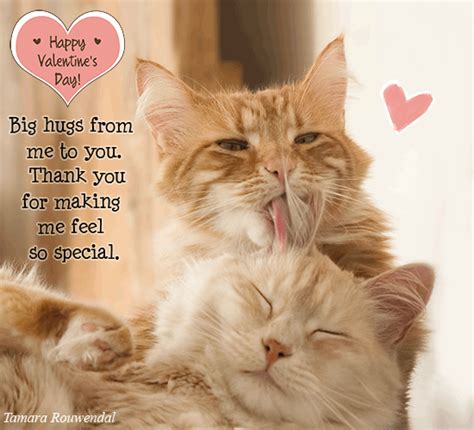 Thank You Valentine Cat Kisses. Free Thank You eCards, Greeting Cards ...