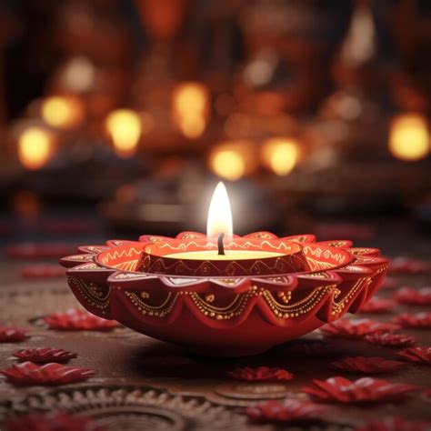 Premium AI Image | Traditional oil lamp or diya for diwali festival