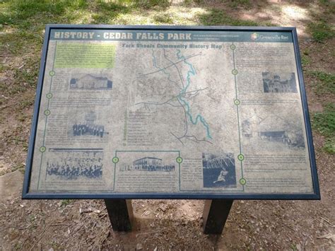 History – Cedar Falls Park Historical Marker