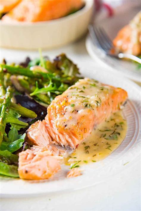 Slow Roasted Salmon with Lemon Butter Sauce - The Flavor Bender