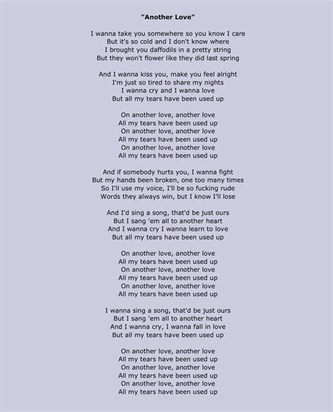 Another Love by Tom Odell Lyrics