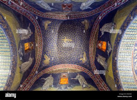 Mausoleum of Galla Placidia ceiling mosaics. Ravenna Stock Photo - Alamy