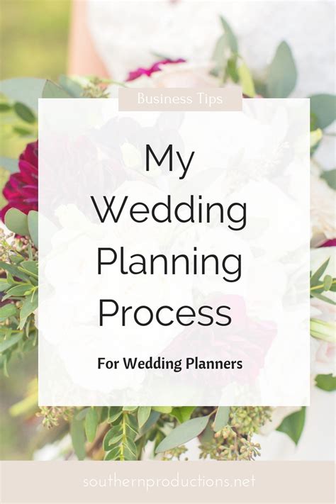 My Wedding Planning Process for Wedding Planners