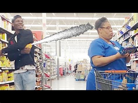 WATER GUN SPRAY PRANK!!! PT.2 - YouTube