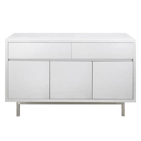 Miami White High Gloss Sideboard 3 Door 2 Drawer | Sideboards | FADS