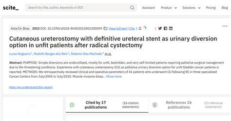 Cutaneous ureterostomy with definitive ureteral stent as urinary diversion option in unfit ...