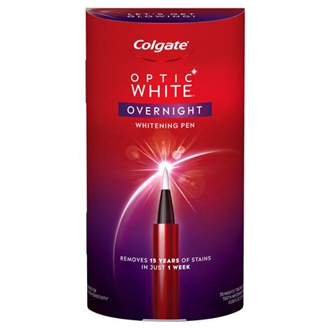 Colgate Optic White Advanced Whitening Toothpaste with Fluoride, 2% ...