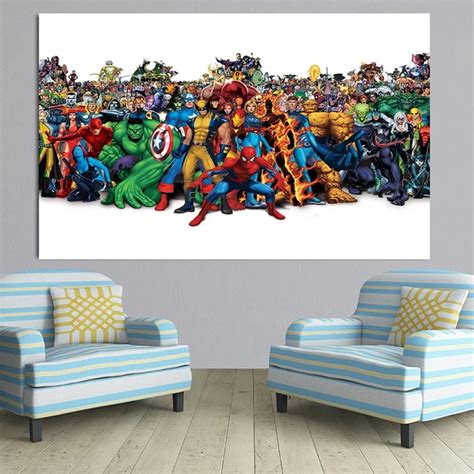 Marvel Superheroes Canvas Art Print Wall Painting Poster Wall Pictures ...