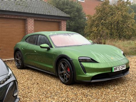 First picture of my Mamba Green Taycan Cross Turismo, finally | TaycanForum -- Porsche Taycan ...