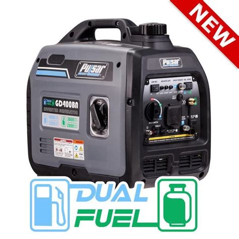 Pulsar Products GD400BN, 4000W Portable super-quiet Dual Fuel & Parallel Capability, CARB ...