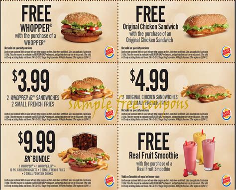 Burger King Coupons Printable 2023