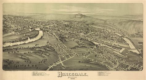 Historic Map - Honesdale, PA - 1890 | World Maps Online