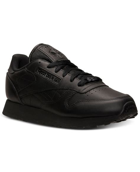 Reebok Women's Classic Leather Casual Sneakers From Finish Line in Black | Lyst