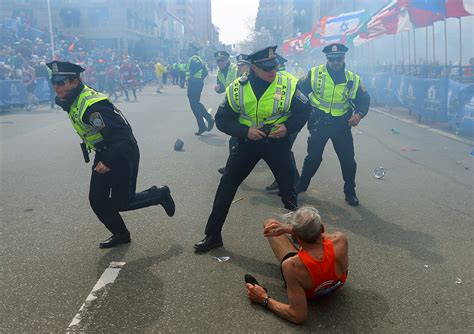 Haunting photos from the Boston Marathon bombing Photos - ABC News