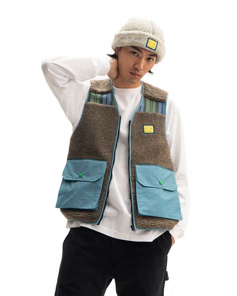 Sherpa Tactical Vest - Brown/Skyblue – Brain Dead