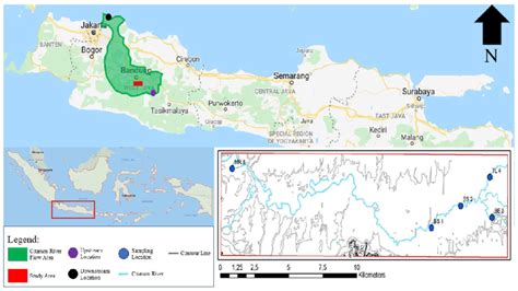 Location map of the research area, showing Citarum River, West Java and... | Download Scientific ...