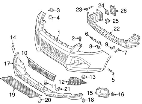 Parts & Accessories 2013-2016 Ford Escape Left & Right Side Front Bumper Cover Grille Insert ...