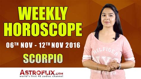 Scorpio | Weekly Horoscope | 6th Nov - 12th Nov | 2016 - YouTube