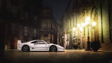 Car Vehicle White Cars Ferrari Ferrari F40 Pop Up Headlights Wallpaper ...