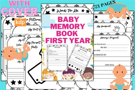 Baby Memory Book First Year with Cover Graphic by Funnyarti · Creative ...