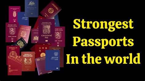 33 STRONGEST PASSPORTS IN THE WORLD - YouTube