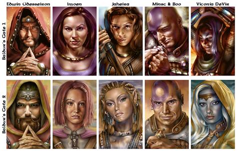 Which game had the better portraits? - Edwin, Imoen, Jaheira, Minsc & Boo and Viconia — Beamdog ...