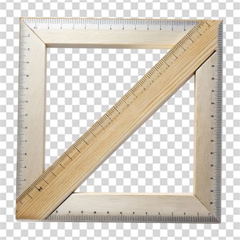 Premium PSD | Ruler and triangle measuring tools geometry