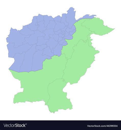 High quality political map of pakistan and Vector Image