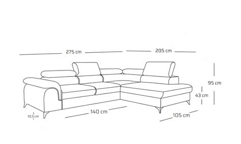 HILTON Type L - Modern Corner Sofa Bed