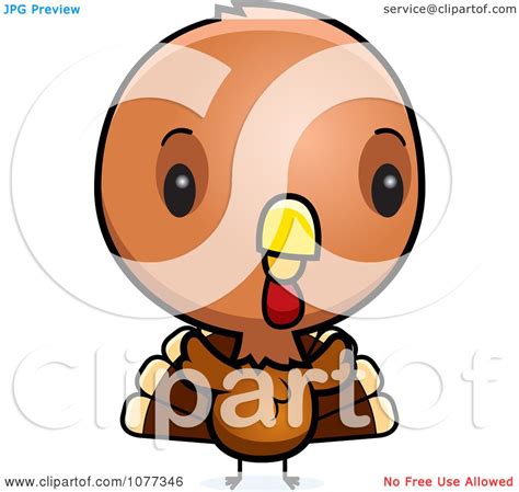 Clipart Cute Baby Turkey Bird - Royalty Free Vector Illustration by Cory Thoman #1077346