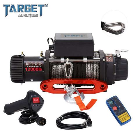 Extreme off Road Electric Winches 12000lb Universal Fit for 4X4 Vehicles Steel Cable Winch ...