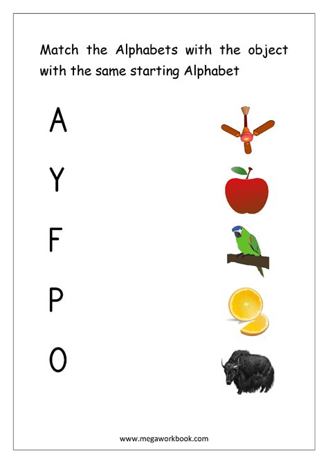 Letter Matching Worksheets - Alphabet Matching Worksheets - Alphabet ...