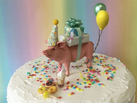 Pig Cake Topper Party Animal Cake Decoration Birthday Cake - Etsy UK