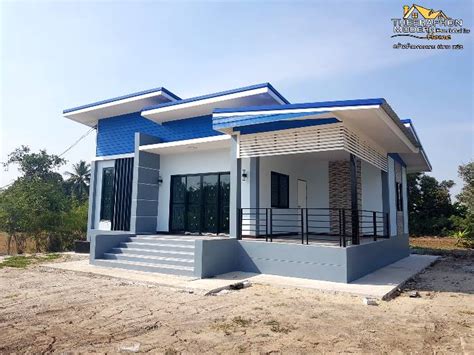 Color Blue Roof House Design Philippines - WoodsInfo