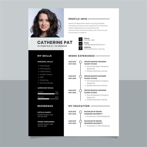 Canva Resume Template UI/UX Designer Professional Resume Template Editable CV Resume Instant ...