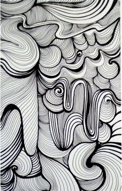 Week 2_Pin 3 Thick and thin lines with dark and light lines. | Zen Tangle | Pinterest | Coloring ...