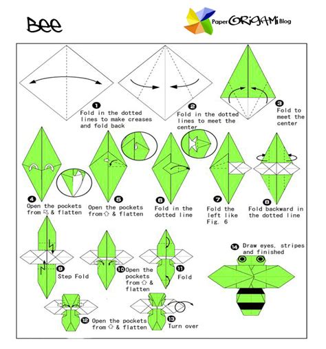 Bug Origami: Bee | Paper Origami Guide