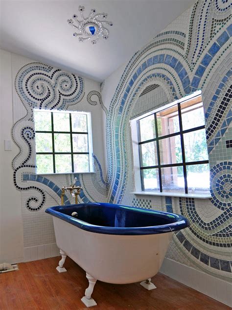 Mosaic Wall Bathroom - 21 Gobal creative platform for custom graphic design